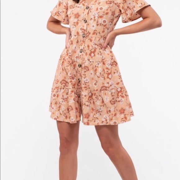 🌷Mine Floral Babydoll Mini Dress - Picture 3 of 6